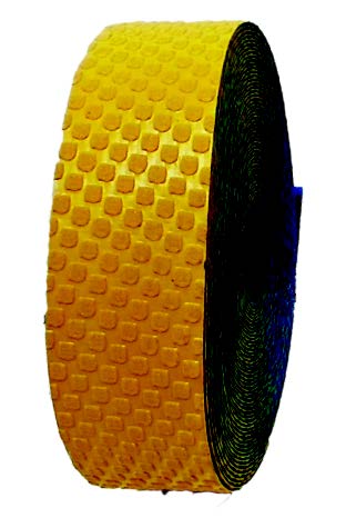 Bordázott fényvisszaverő öntapadós szalag, sárga, 10 cm x 33 m