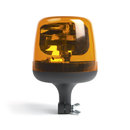 Beacon, rotating mirror, DIN, yellow, 12V, size L / B design